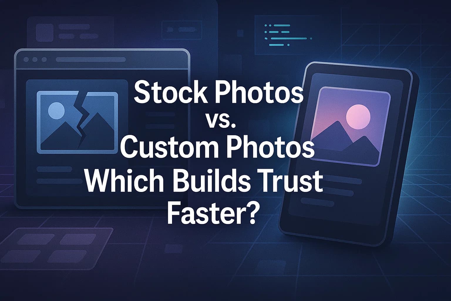 Stock Photos vs. Custom Photos: Which Builds Trust Faster?