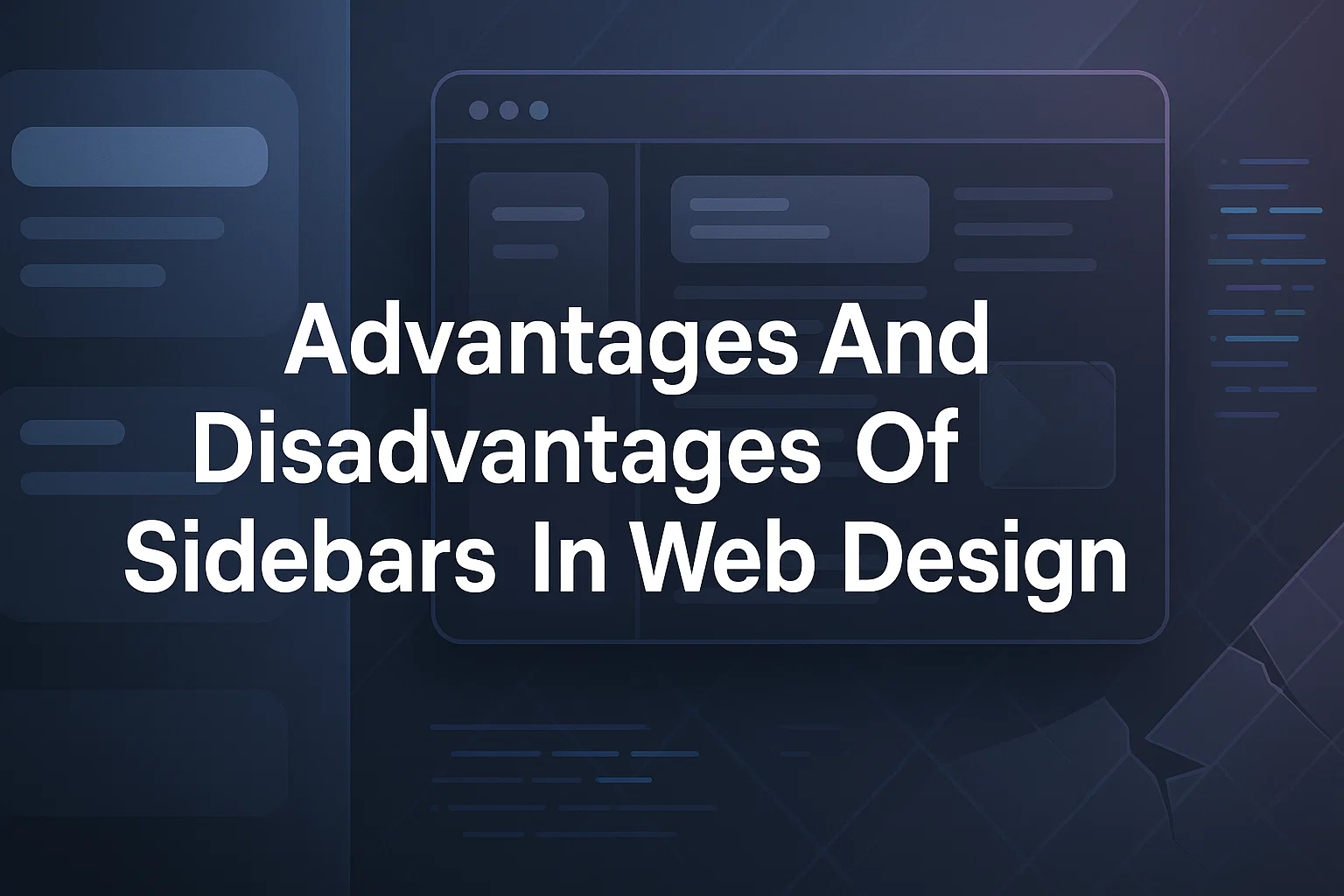 Advantages And Disadvantages Of Sidebars In Web Design