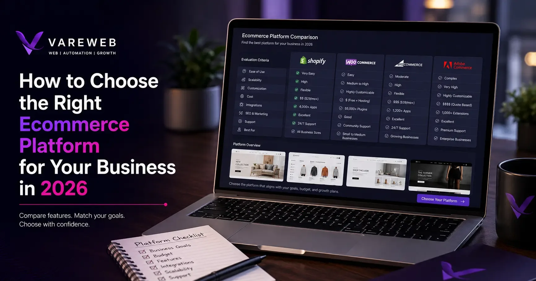 How to Choose the Right Ecommerce Platform for Your Business in 2026