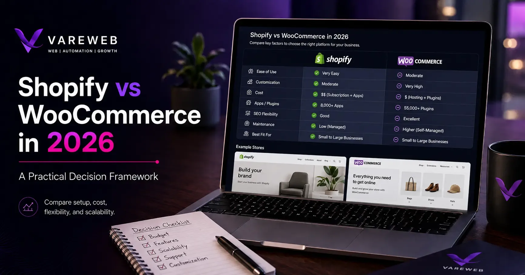 Shopify vs WooCommerce in 2026: A Practical Decision Framework