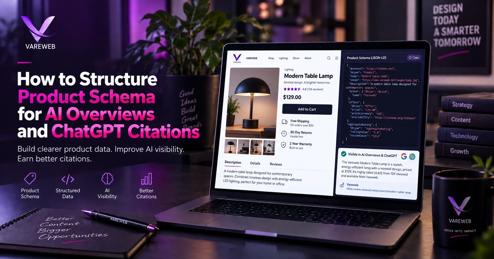 How to Structure Product Schema for AI Overviews and ChatGPT Citations