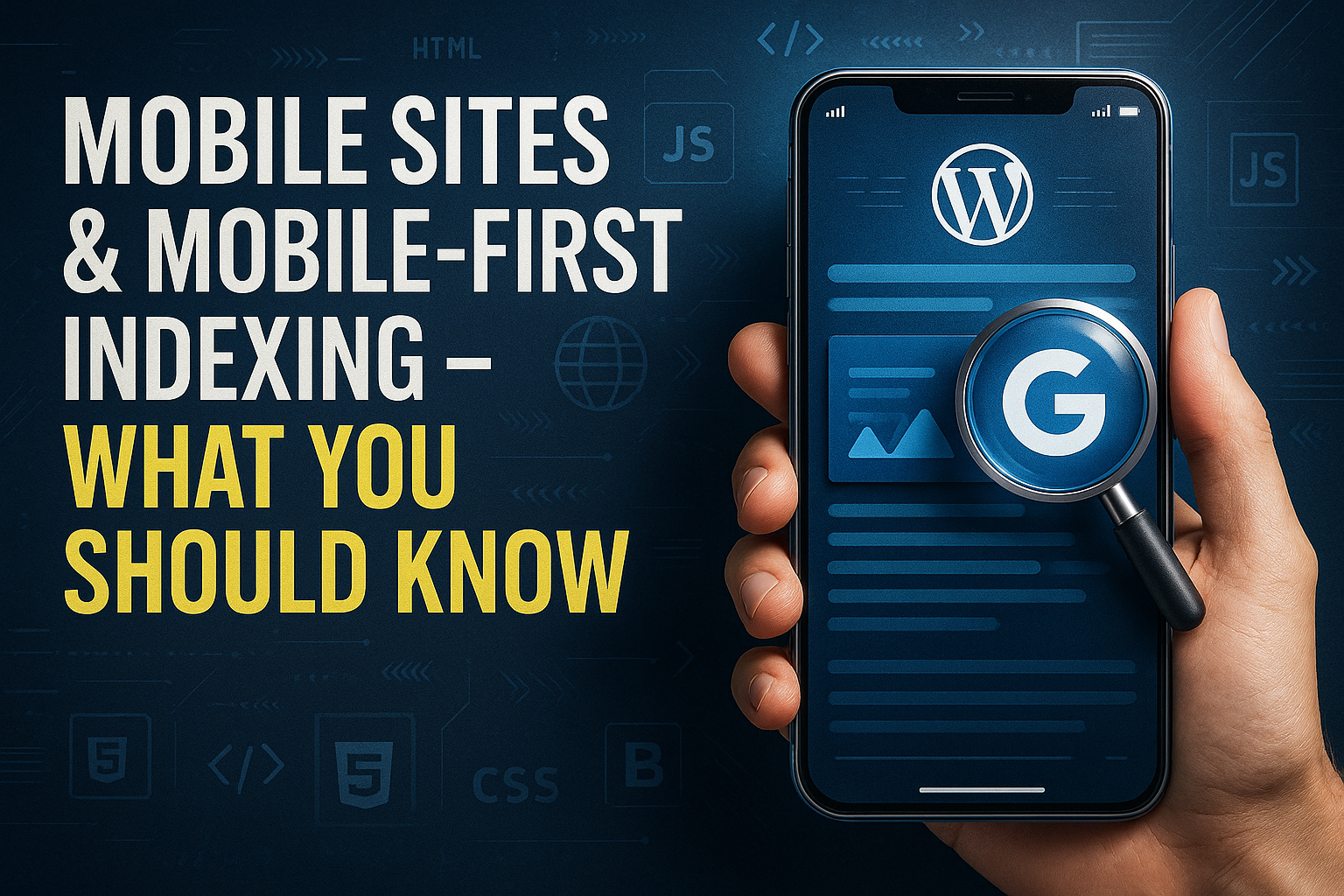 Responsive website design displayed on mobile devices to support mobile-first indexing.