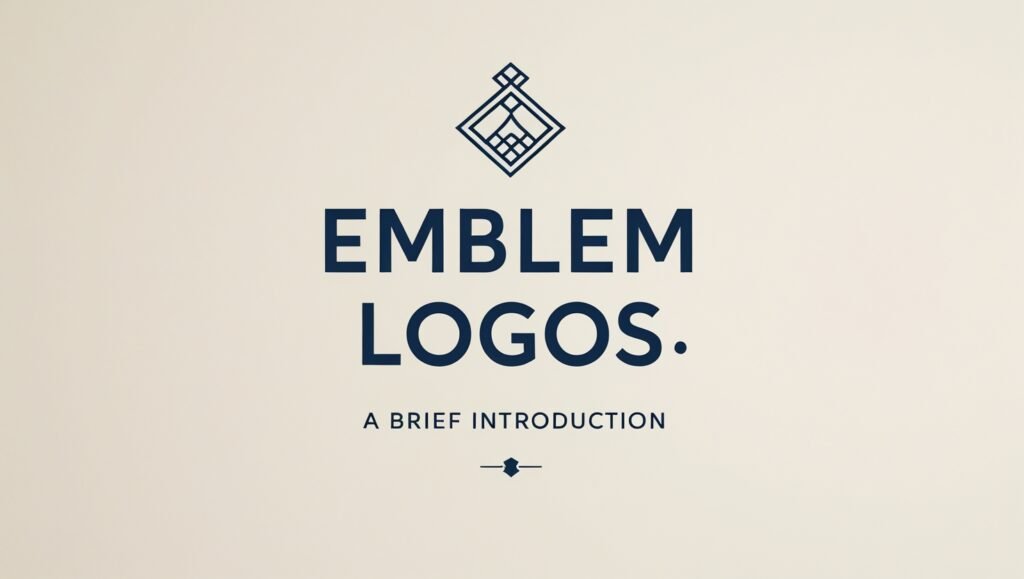 Emblem logos blend detail and simplicity for a timeless design.