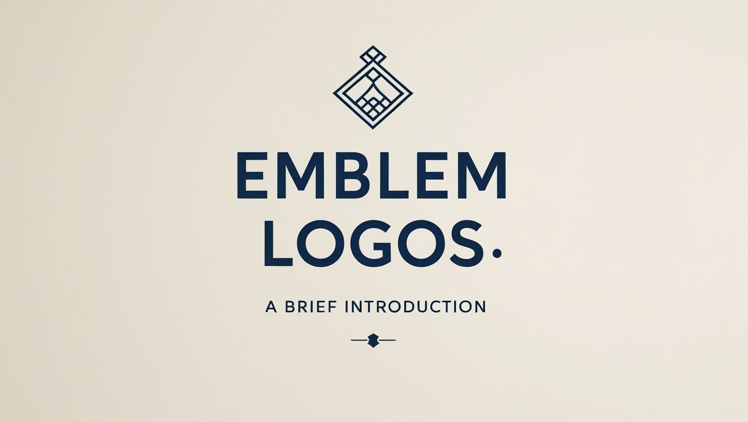 Emblem logos blend detail and simplicity for a timeless design.