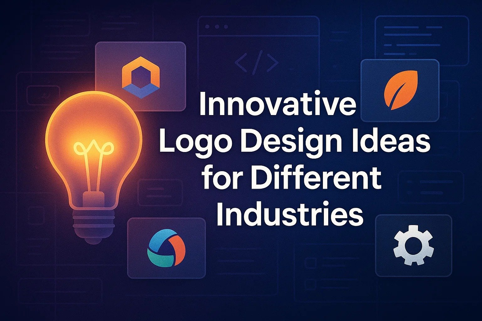 Smart logo ideas designed for different industries with unique styles.